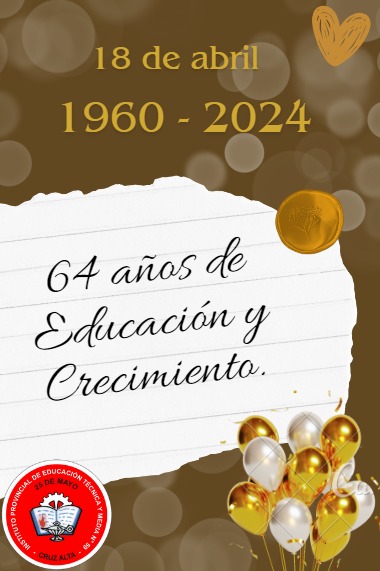 Flyer Aniversario del ipetym N°59